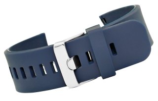 Pasek Silikonowy do Smartwatcha Granatowo-Srebrny 20mm