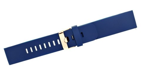 Pasek Silikonowy do Smartwatcha Granatowy Różowe Złoto 22mm
