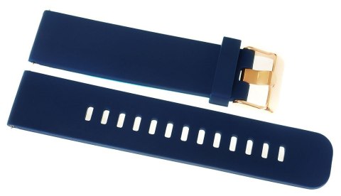 Pasek Silikonowy do Smartwatcha Granatowy Różowe Złoto 22mm