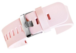Pasek Silikonowy do Smartwatcha Różowo-Srebrny 22mm
