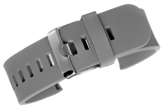 Pasek silikonowy do zegarka 20mm szaro-srebrny U15-20-6
