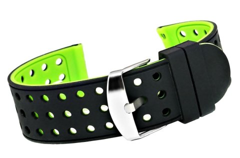 Pasek silikonowy zielony do zegarka 20 mm