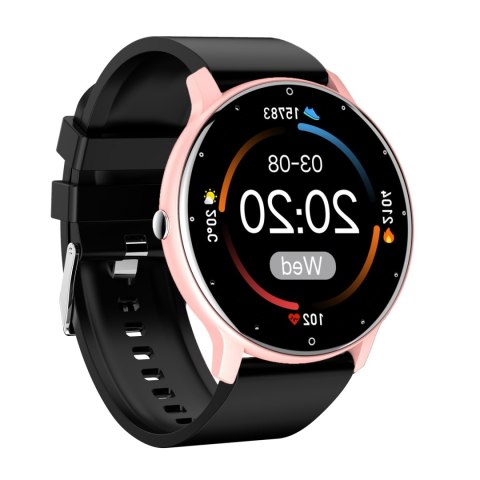 Smartwatch Damski Gravity GT1-2 Różowe Złoto/Czarny