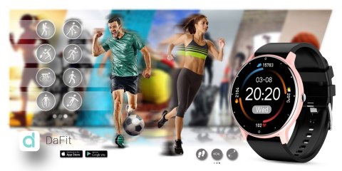 Smartwatch Damski Gravity GT1-2 Różowe Złoto/Czarny