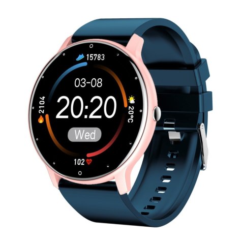 Smartwatch Damski Gravity GT1-4 Różowe Złoto/Niebieski