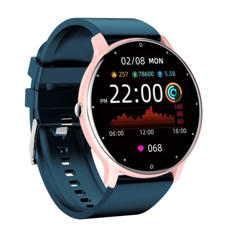 Smartwatch Damski Gravity GT1-4 Różowe Złoto/Niebieski