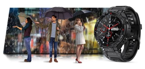 Smartwatch Gravity GT7-1 Czarny silikonowy