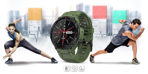 Smartwatch Gravity GT7-3 - Zielono-czarny sportowy