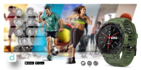Smartwatch Gravity GT7-3 - Zielono-czarny sportowy