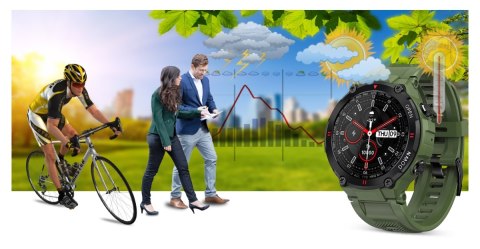 Smartwatch Gravity GT7-3 - Zielono-czarny sportowy