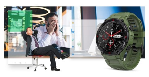 Smartwatch Gravity GT7-3 - Zielono-czarny sportowy