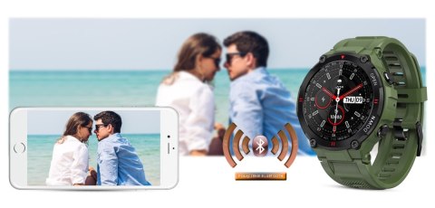 Smartwatch Gravity GT7-3 - Zielono-czarny sportowy