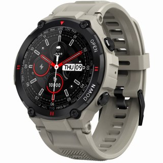 Smartwatch Gravity GT7-4 Szaro-Czarny z Paskiem Silikonowym