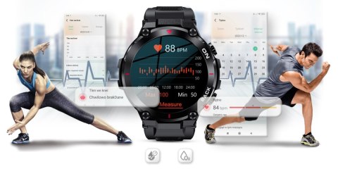 Smartwatch Gravity GT8-1 Czarny - sport i elegancja