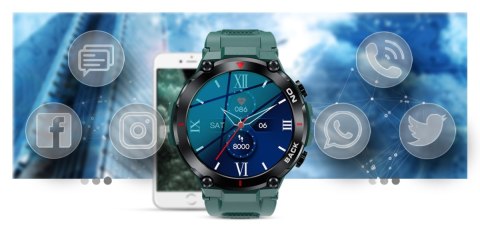 Smartwatch Gravity GT8-3 Zielony - sportowy design