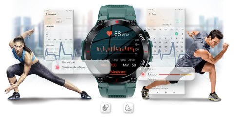 Smartwatch Gravity GT8-3 Zielony - sportowy design