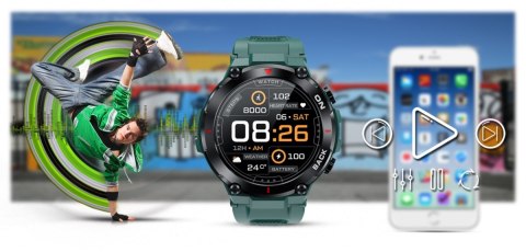 Smartwatch Gravity GT8-3 Zielony - sportowy design