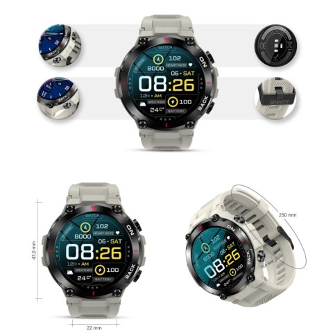 Smartwatch Gravity GT8-4 Szary