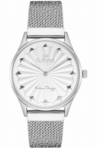 Zegarek damski G.Rossi 11712B-3C1 Srebrny Klasyk + BOX