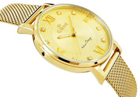 Zegarek Damski G.Rossi 12217B-4D1 na złotej bransolecie mesh
