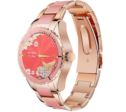 Smartwatch Damski Rubicon RNCE82 Różowe Złoto z Bransoletą