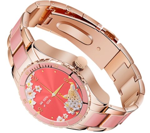 Smartwatch Damski Rubicon RNCE82 Różowe Złoto z Bransoletą
