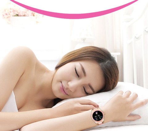 Smartwatch Damski Rubicon RNCE82 Różowe Złoto z Bransoletą