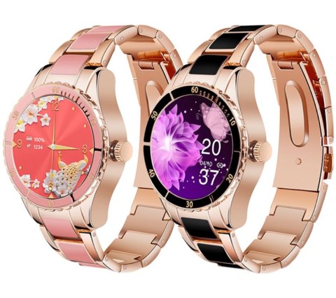Smartwatch Damski Rubicon RNCE82 Różowe Złoto z Bransoletą