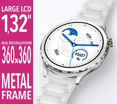 Smartwatch Rubicon RNCF02-1 Srebrny z Paskiem i Bransoletą