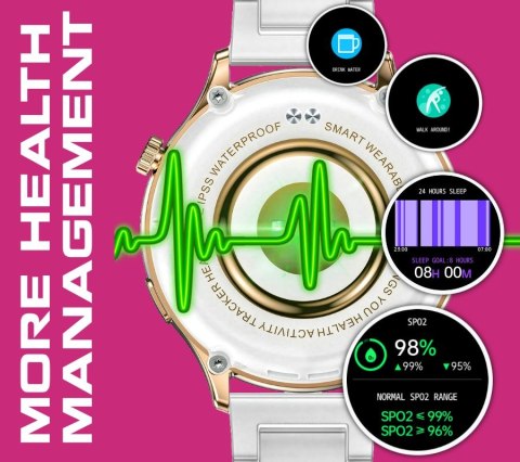 Smartwatch Rubicon RNCF02-1 Srebrny z Paskiem i Bransoletą