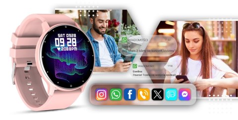 Smartwatch GIEWONT GW120-1 Różowy - Elegancja i Technologia