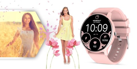 Smartwatch GIEWONT GW120-1 Różowy - Elegancja i Technologia