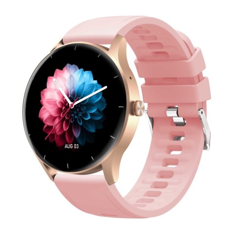 Smartwatch Damski Gravity GT2-1 Różowe Złoto