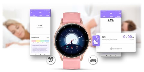 Smartwatch Damski Gravity GT2-1 Różowe Złoto