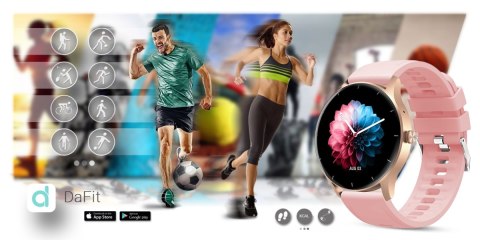 Smartwatch Damski Gravity GT2-1 Różowe Złoto