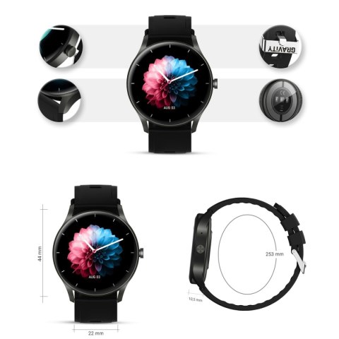 Smartwatch Gravity GT2-2 Czarny