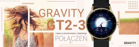 Smartwatch Gravity GT2-3 Złoto-Czarny