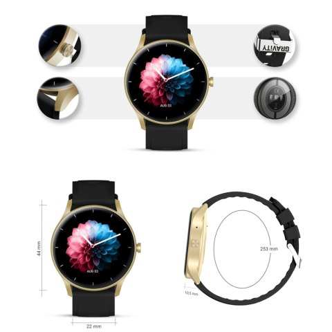 Smartwatch Gravity GT2-3 Złoto-Czarny