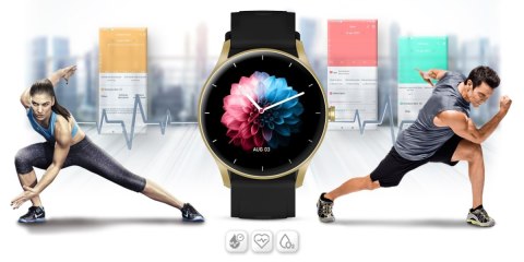 Smartwatch Gravity GT2-3 Złoto-Czarny
