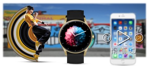 Smartwatch Gravity GT2-3 Złoto-Czarny