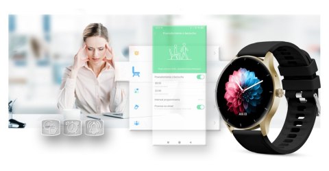 Smartwatch Gravity GT2-3 Złoto-Czarny
