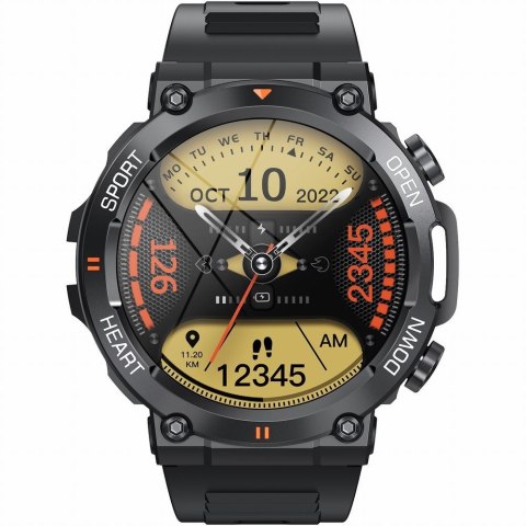 Smartwatch Gravity GT7-1 PRO - Czarny, silikonowy pasek
