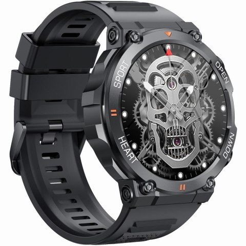 Smartwatch Gravity GT7-1 PRO - Czarny, silikonowy pasek