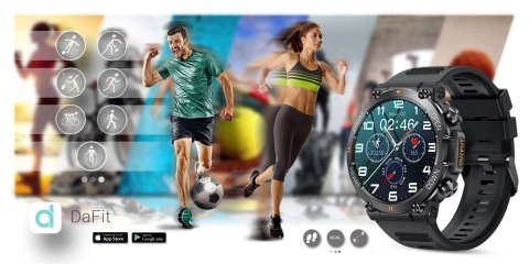 Smartwatch Gravity GT7-1 PRO - Czarny, silikonowy pasek