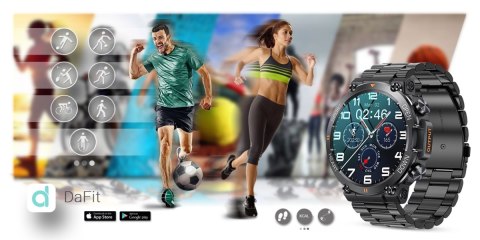 Smartwatch Gravity GT7-2 PRO - Czarny z bransoletą