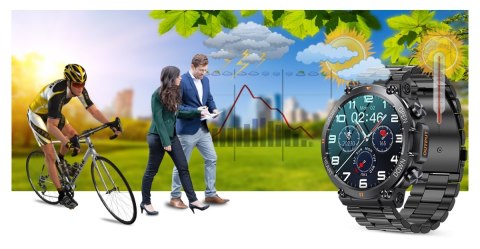 Smartwatch Gravity GT7-2 PRO - Czarny z bransoletą