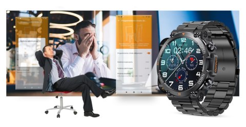 Smartwatch Gravity GT7-2 PRO - Czarny z bransoletą
