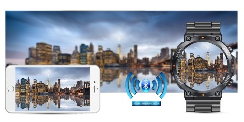 Smartwatch Gravity GT7-2 PRO - Czarny z bransoletą
