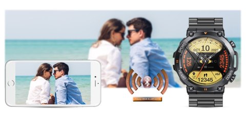 Smartwatch Gravity GT7-2 PRO - Czarny z bransoletą