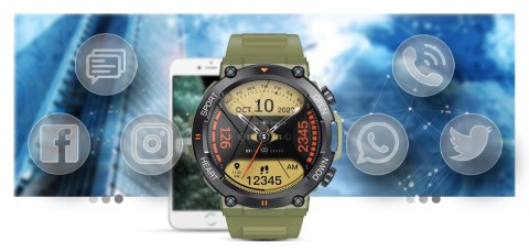 Smartwatch Gravity GT7-3 PRO - Zielono-czarny
